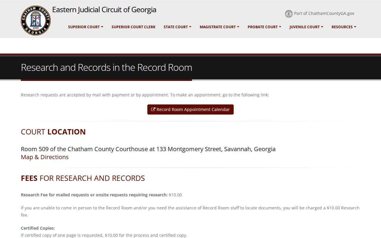 Pooler residents directory Chatham records office