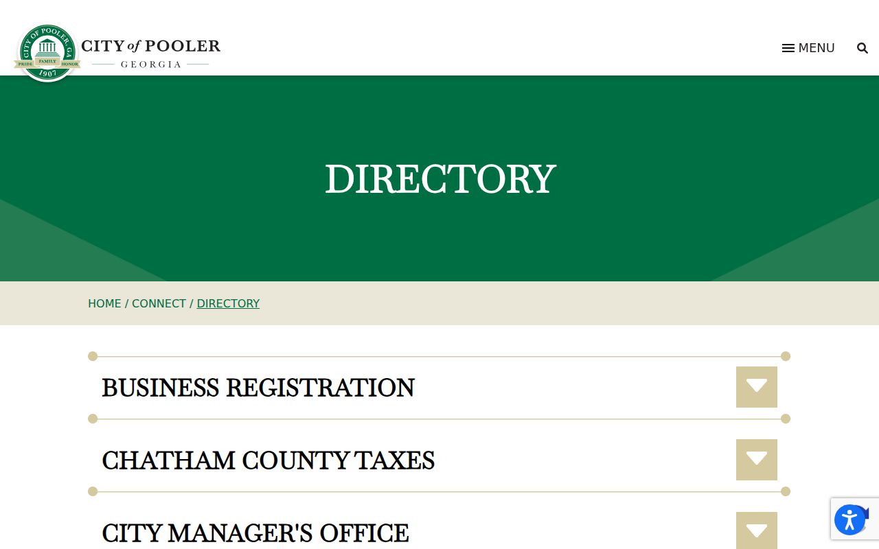 Pooler residents directory city department contacts