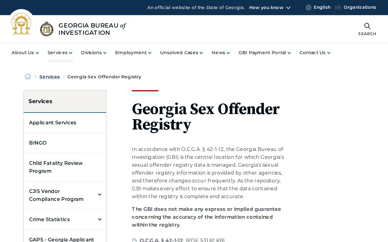 Pooler resident lookup Georgia sex offender registry